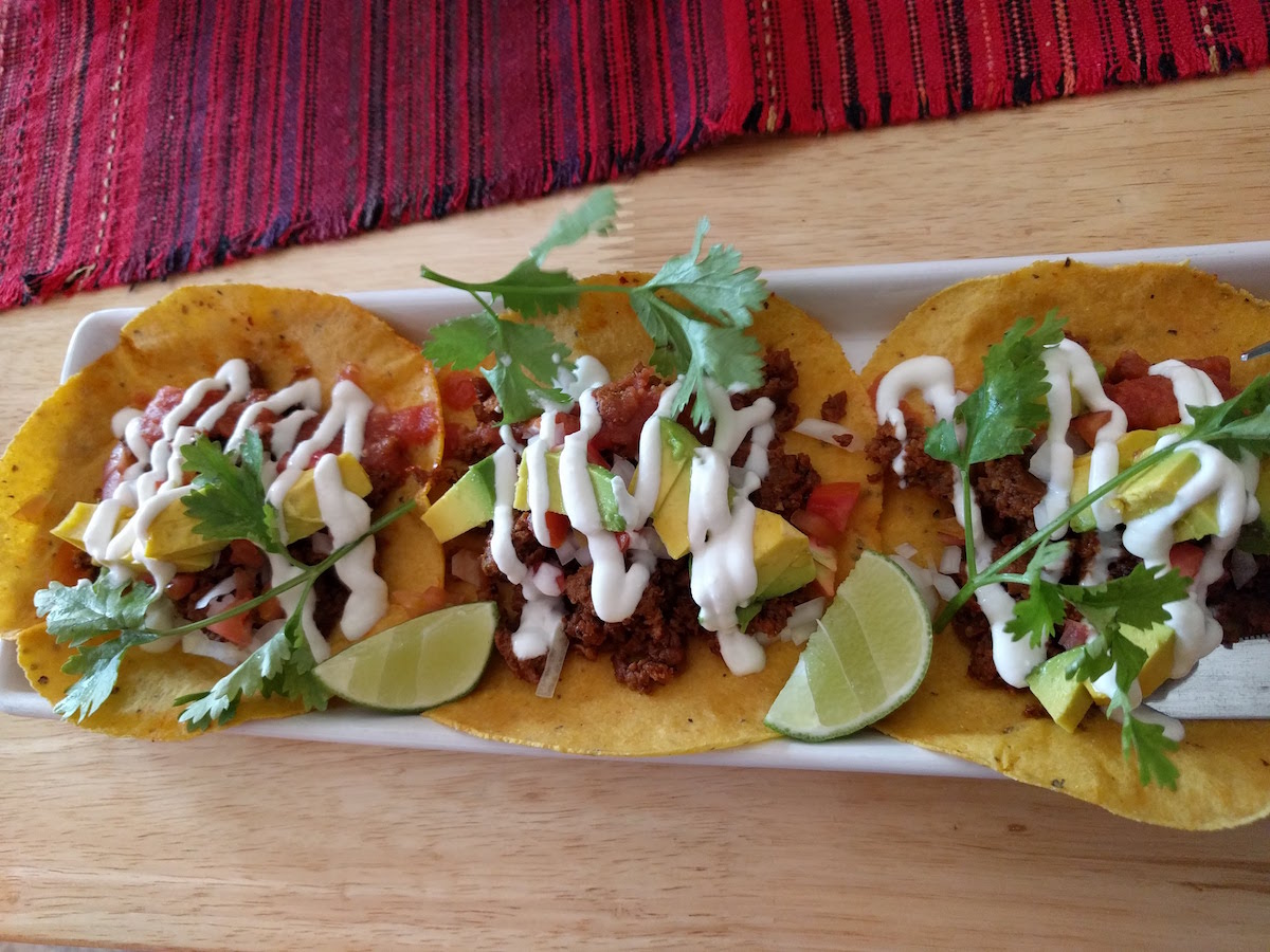 Carnitas soft tacos