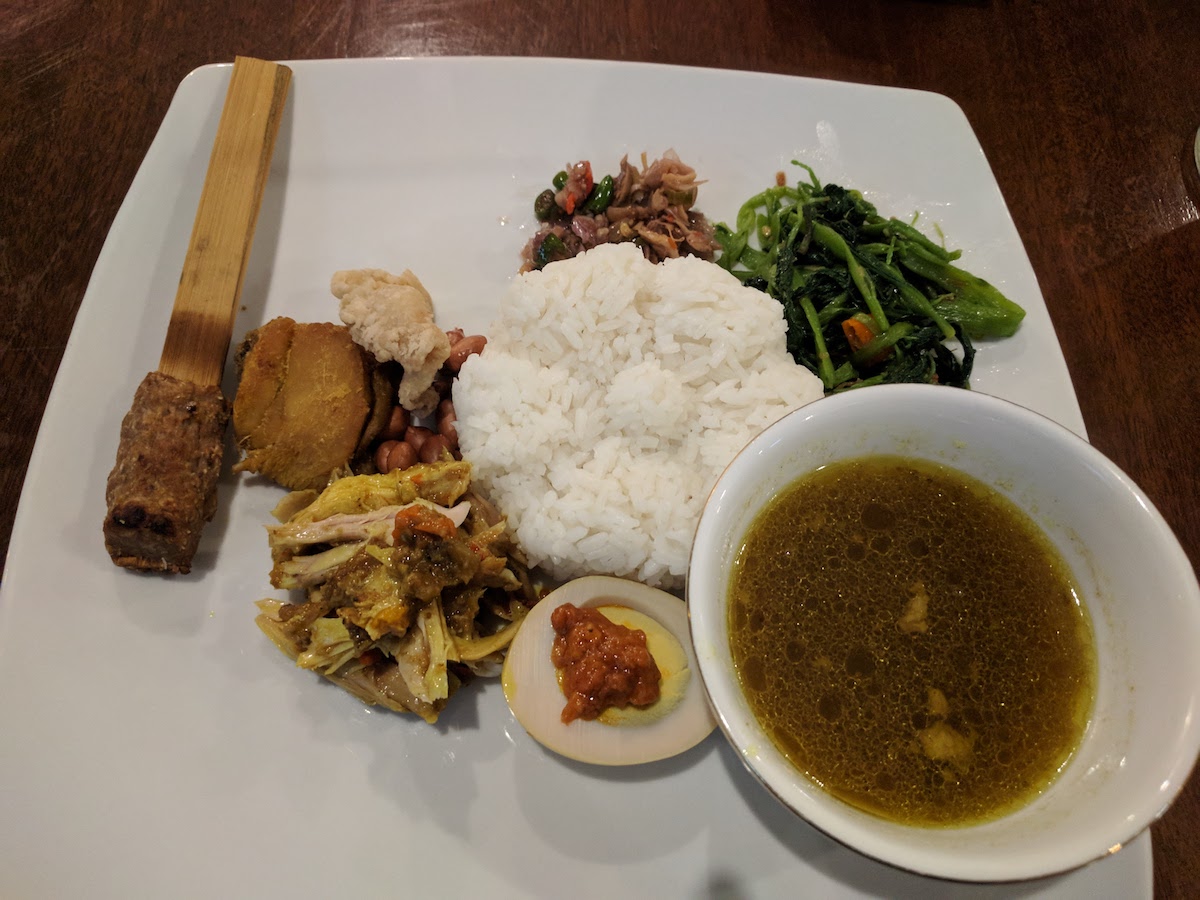 Halaal nasi campur from Dapoer Bali Restaurant in Denpasar