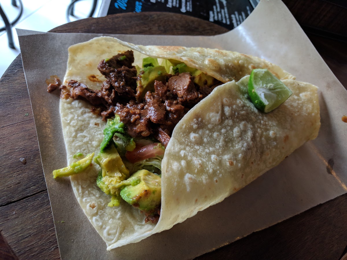 Indomex burrito with beef rendang